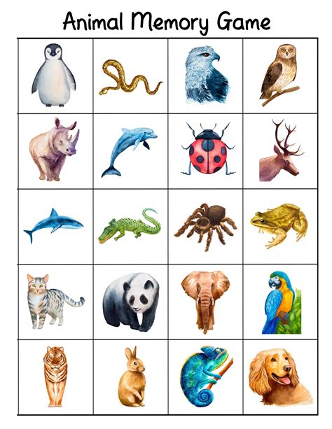 Learn And Play With These Free Printable Bilingual Animal Matching