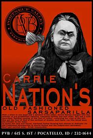 Image result for Carrie Nation staged her first raid on a saloon at the Carey Hotel