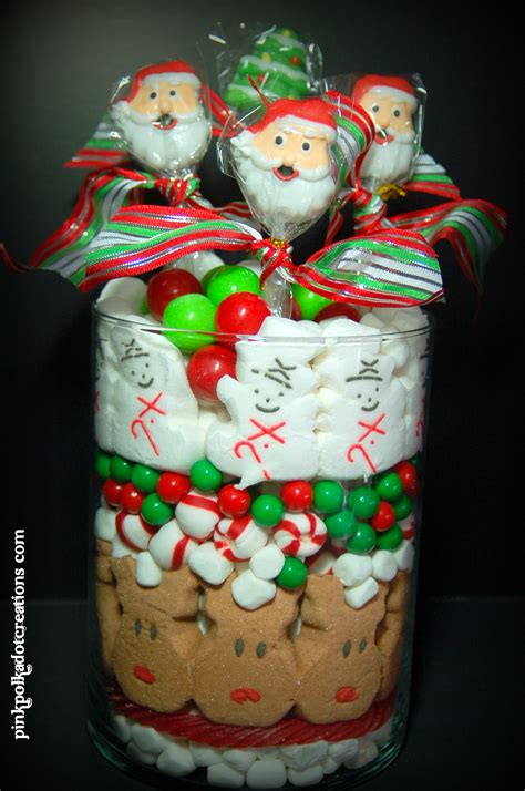 Personalize your favorite candy with labels you print using your inkjet or laser printer. Christmas Candy Jar - Pink Polka Dot Creations
