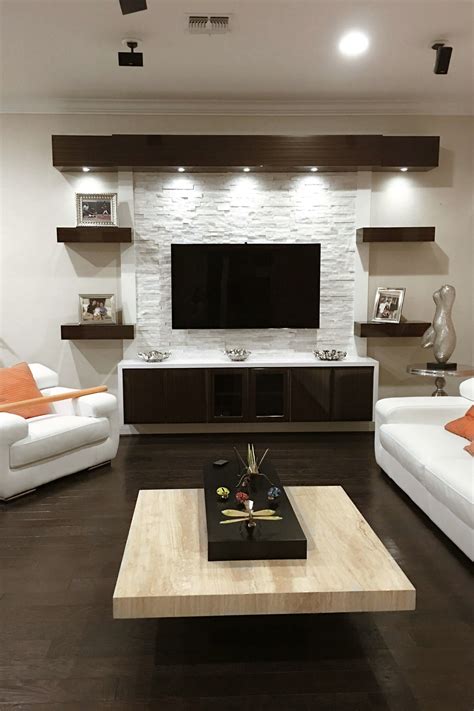 Revamp Your Living Room With Tv Set On Wall Homyfash