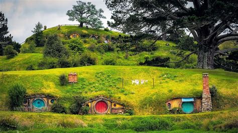 Hobbiton Wallpaper Hobbiton Movie Set Matamata New Zealand 4k