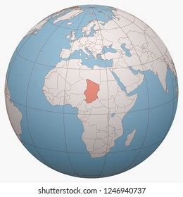 Congo On Globe Earth Hemisphere Centered Stock Vector Royalty Free