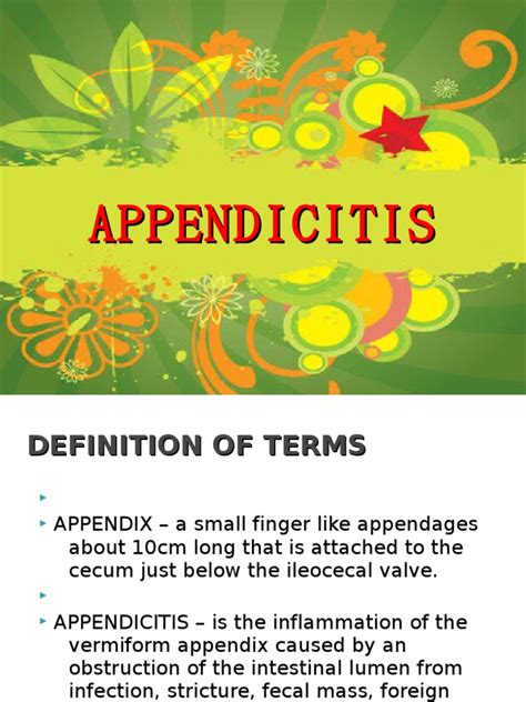 Appendicitis And Appendectomy Ppt Surgery Gastroenterology