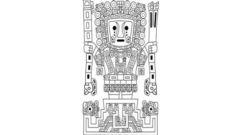 Dibujo Para Colorear De Mitolog A Azteca