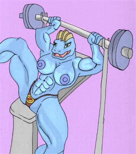 Rule 34 Abs Anthro Barbell Bench Press Breasts Color Female Female