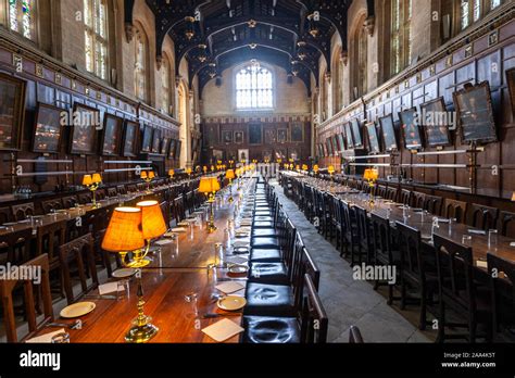 Oxford Christ Church College Great Hall High Resolution Stock