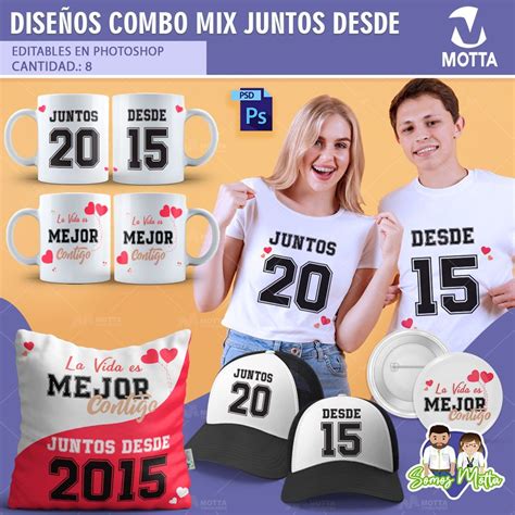 Diseños Para Sublimar Tazas Y Camisetas De De Parejas Y Enamorados Con La Palabra Juntos Desde