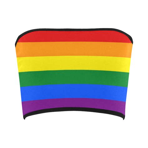 gay pride rainbow flag stripes bandeau top id d346766