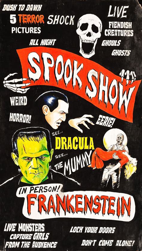 spook show poster 1960′s ” classic monster movies classic horror movies classic monsters arte