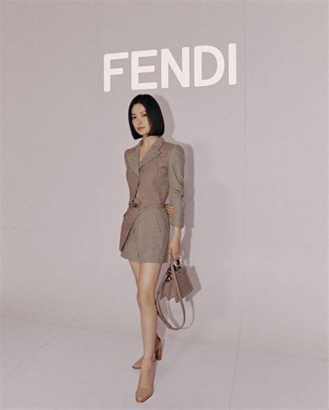 Song Hye Kyo Asian Girl Fendi High Neck Dress Ootd Fashion Outfits