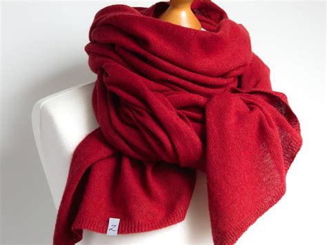 Wool Scarf Deep Red Scarf Winter Fashion T Ideas Winter Fashion