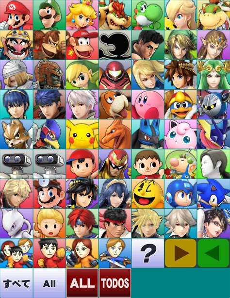 The Spriters Resource Full Sheet View Super Smash Bros For Nintendo 3ds Character Select