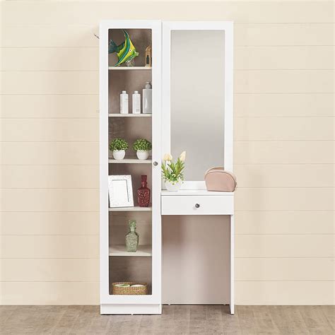 Alps 3 Door Wardrobe With Drawer White White Compressed Wood