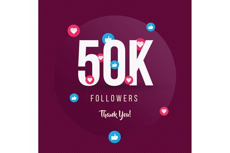 50k Followers Thank You Post Graphic By Bourjart20 · Creative Fabrica