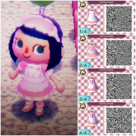 Pink Maid Dress By Maricel Animal Crossing Animal Crossing Qr