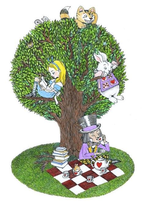 Alice In Her Tree Disney Alice Alice In Wonderland