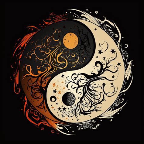 Ying Yang Tattoo Ideas Depicting The Sun And Moon And The Balance In