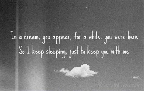 In A Dreamyou Appearfor A While