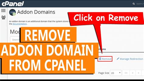 How To Remove An Addon Domain From Cpanel Youtube