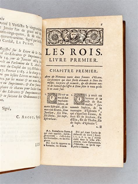 Les Deux Premiers Livres Des Rois Traduits En François Avec Une