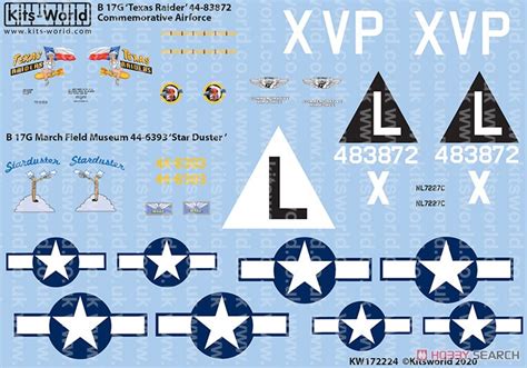 Boeing B 17g Flying Fortress Decal Set 2 Decal Item Picture1