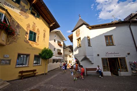 Castelrotto Town Centre Editorial Stock Photo Image Of Walking 56863873