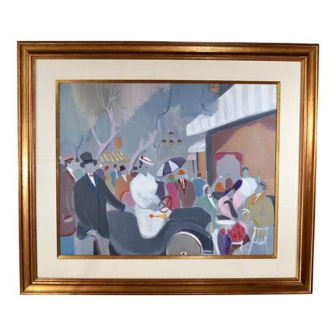 Isaac Maimon French Cafe Original Signed Oil Painting Chairish