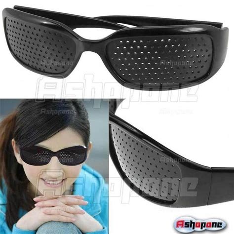 Hot Black Unisex Vision Care Pin Hole Eyeglasses Pinhole Glasses Eye Exercise Eyesight Improve
