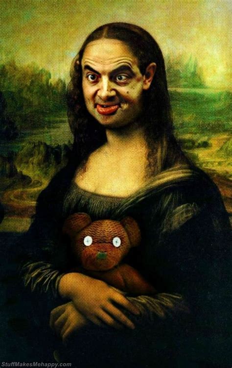 Mr Been Funny Pics As Mona Lisa Mr Bean Funny Mr Bean Mr Bean Photoshop