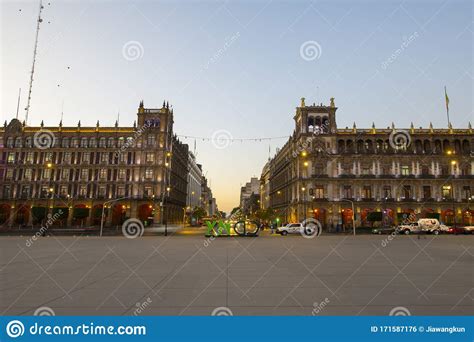 Federal District Buildings At Zocalo Of Mexico City Mexico Editorial