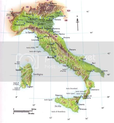 Italy Topographic Map