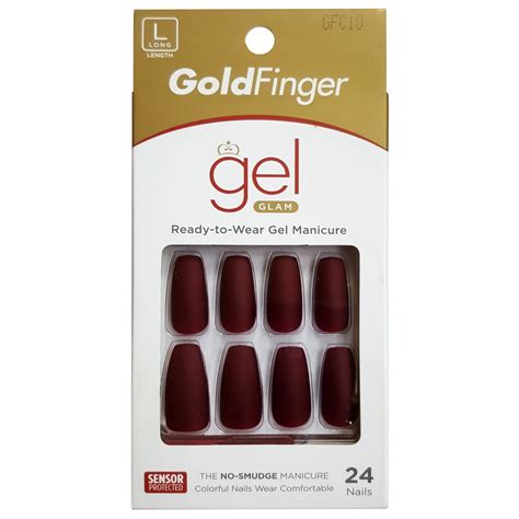 kiss goldfinger gel glam manicure nails gfc10