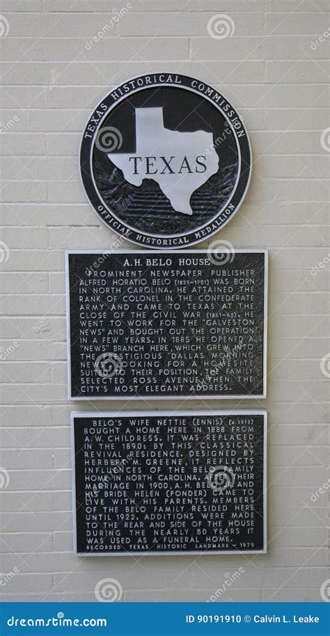 Texas Historical Commission Plaques Editorial Image Image Of Texas