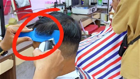 Teknik Potomg Rambut Merapikan Bagian Samping Clipper Over Comb Youtube