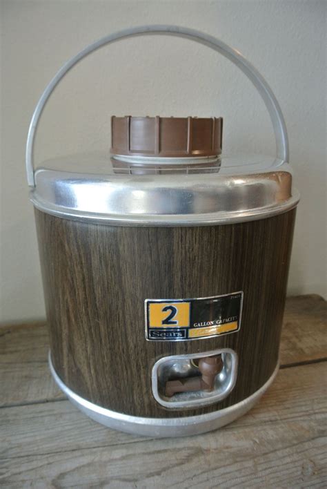 Vintage Water Cooler 2 Gallon Water Cooler Wood Grain Water Cooler