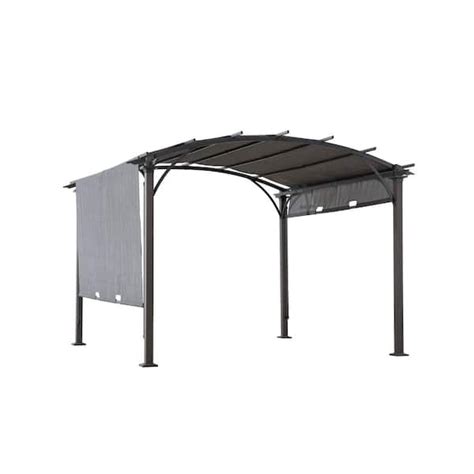 Sunjoy 11 Ft X 11 Ft Outdoor Steel Arched Pergola With Adjustable