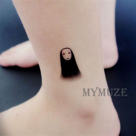 Spirited Away No Face Faceless Kaonashi Cosplay Tattoo Sticker