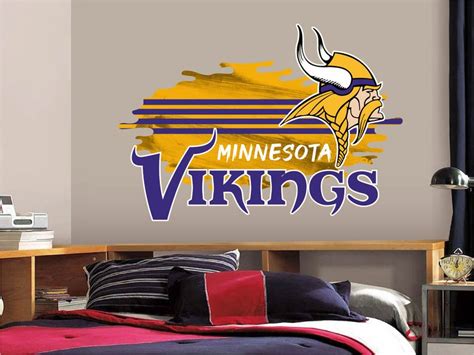 Minnesota Vikings Logo Wall Decal Sticker Home Decor Custom Etsy