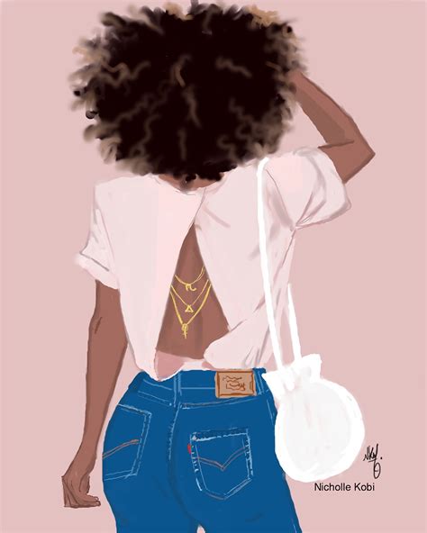 nicholle kobi illustrations♠️ pinterest black girls black girl magic and natural hair art
