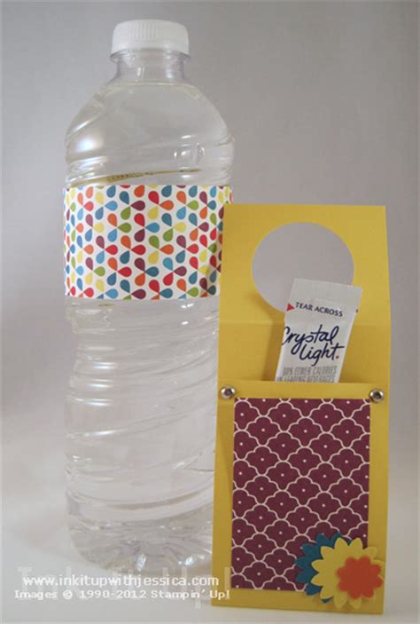 Decorate Water Bottles With Scrapbook Paper Ink It Up With Jessica