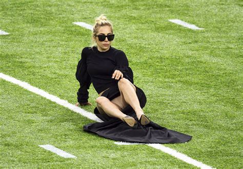 super bowl 2017 lady gaga flashes her knickers before big performance celebrity news