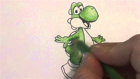 How To Draw Yoshi From Super Mario Brothers Easy Drawing Lesson