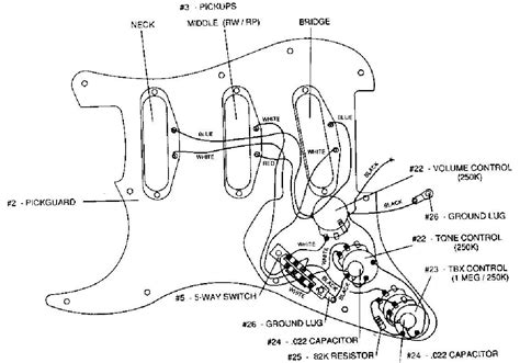 Yellow wire from middle pickup. Fender Hot Noiseless Wiring Diagram Gallery