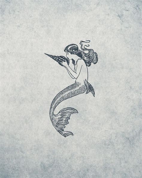 Original Mermaid Drawing Agrohortipbacid
