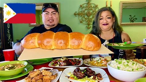 filipino mukbang with one of my subscribers her first time trying filipino cuisine youtube