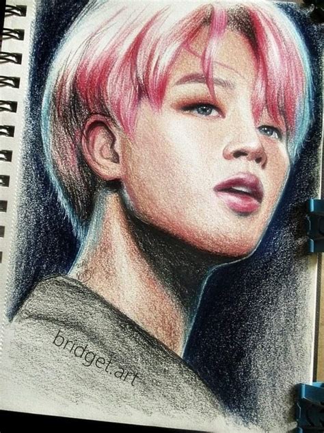 Jimin Realistic Drawings Bts Jimin Portrait By Drawing And Design