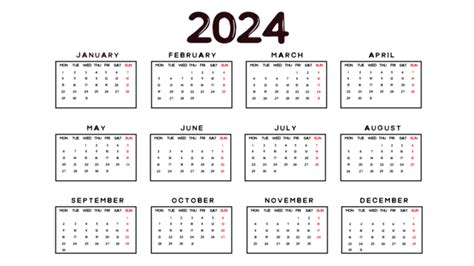 2024 Calendar Designs Vector Modern 2024 Calendar 2024 2024 Calendar