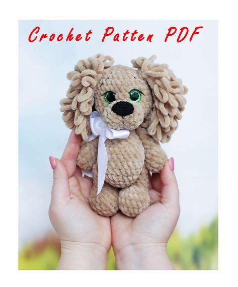Amigurumi Crochet Pattern Plush Dog With Curly Ears Crochet Dog