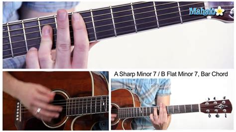 How To Play An A Sharp Minor 7 B Flat Minor 7 Am7 Bbm7 Bar Chord