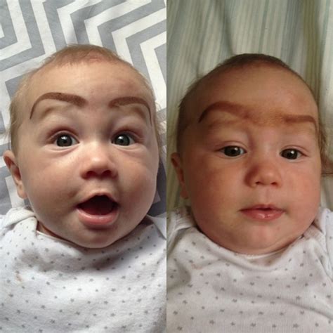 Who Would Have Known That Drawing Eyebrows On Babies Would Be This